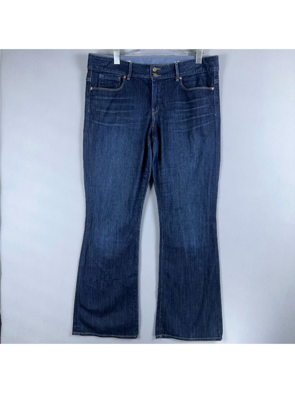 Gap 1969 Perfect Bootcut Jeans High Rise Womens Size 33/16R Blue Dark Wash